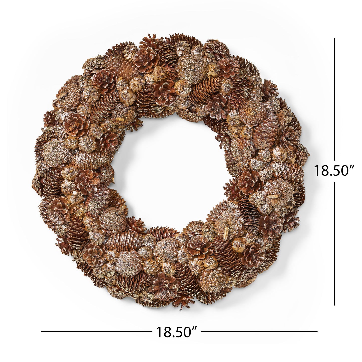 Pine Cone Wreath - Champagne