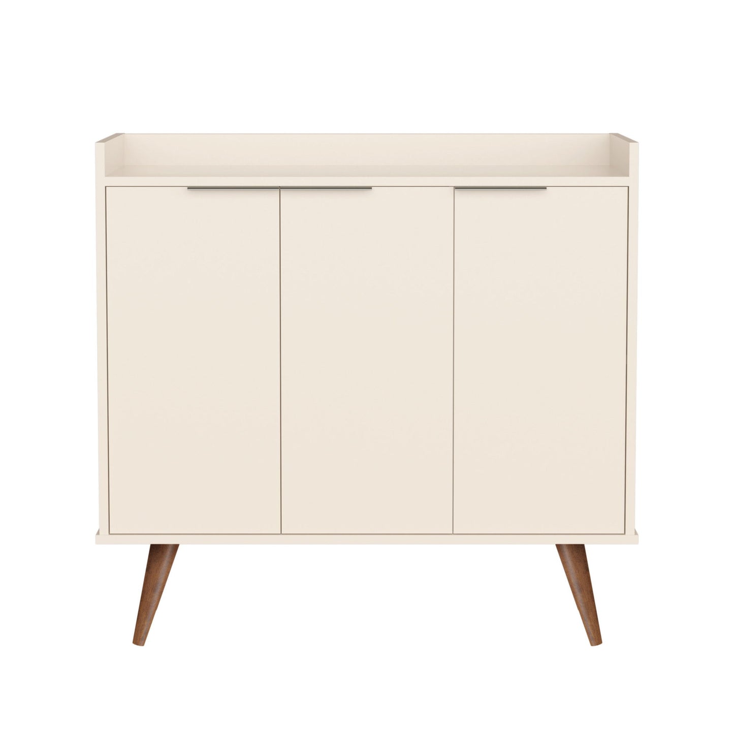 Buffet Accent Chest With Three Shelves - Off-White And Natural