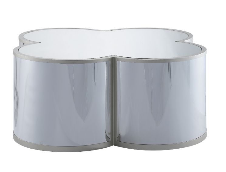 Clover - Coffee Table - Silver & Champagne Finish