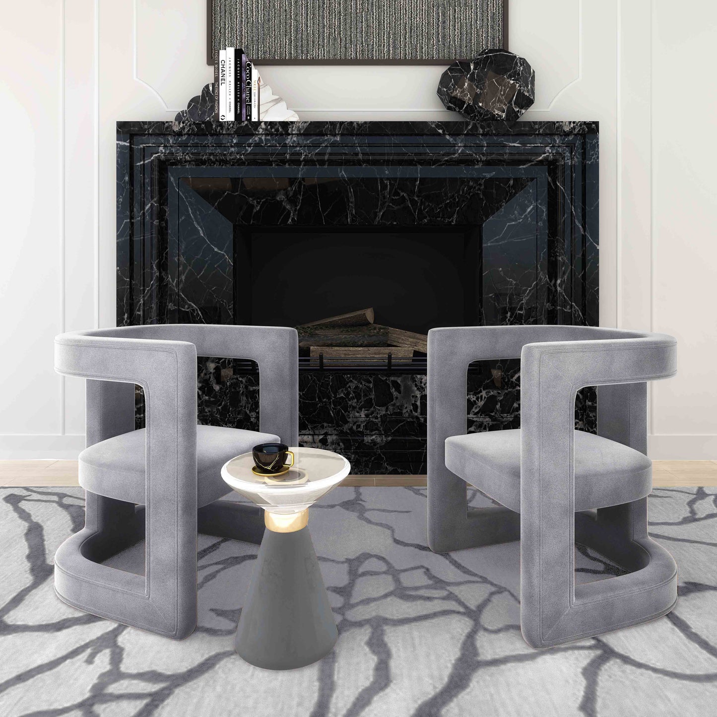 Aurora - Side Table - Dark Gray