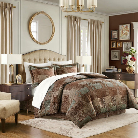 4 Piece Brown Comforter Set