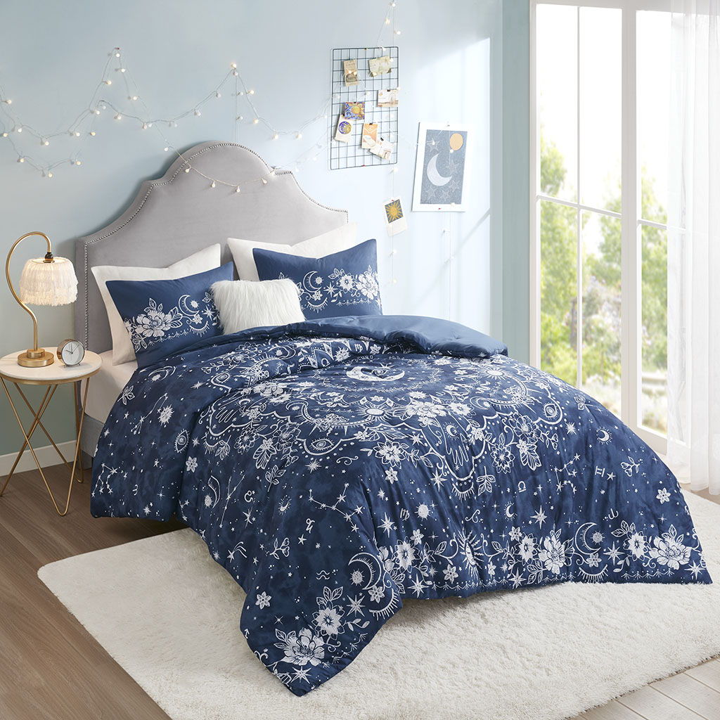 Celestial Comforter Set, Navy