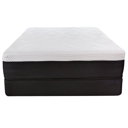 14" Full Hybrid Lux Memory Foam And Wrapped Coil Mattress - White / Black