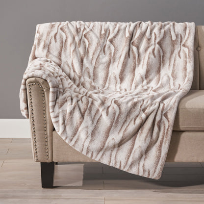 Throw BlankeT-Brown - Faux Fur