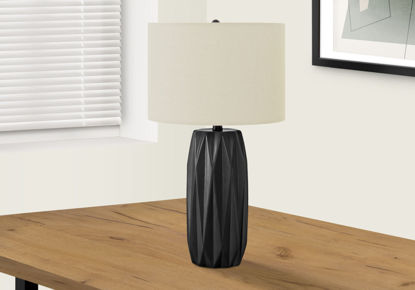 Lighting, Contemporary Table Lamp - Black