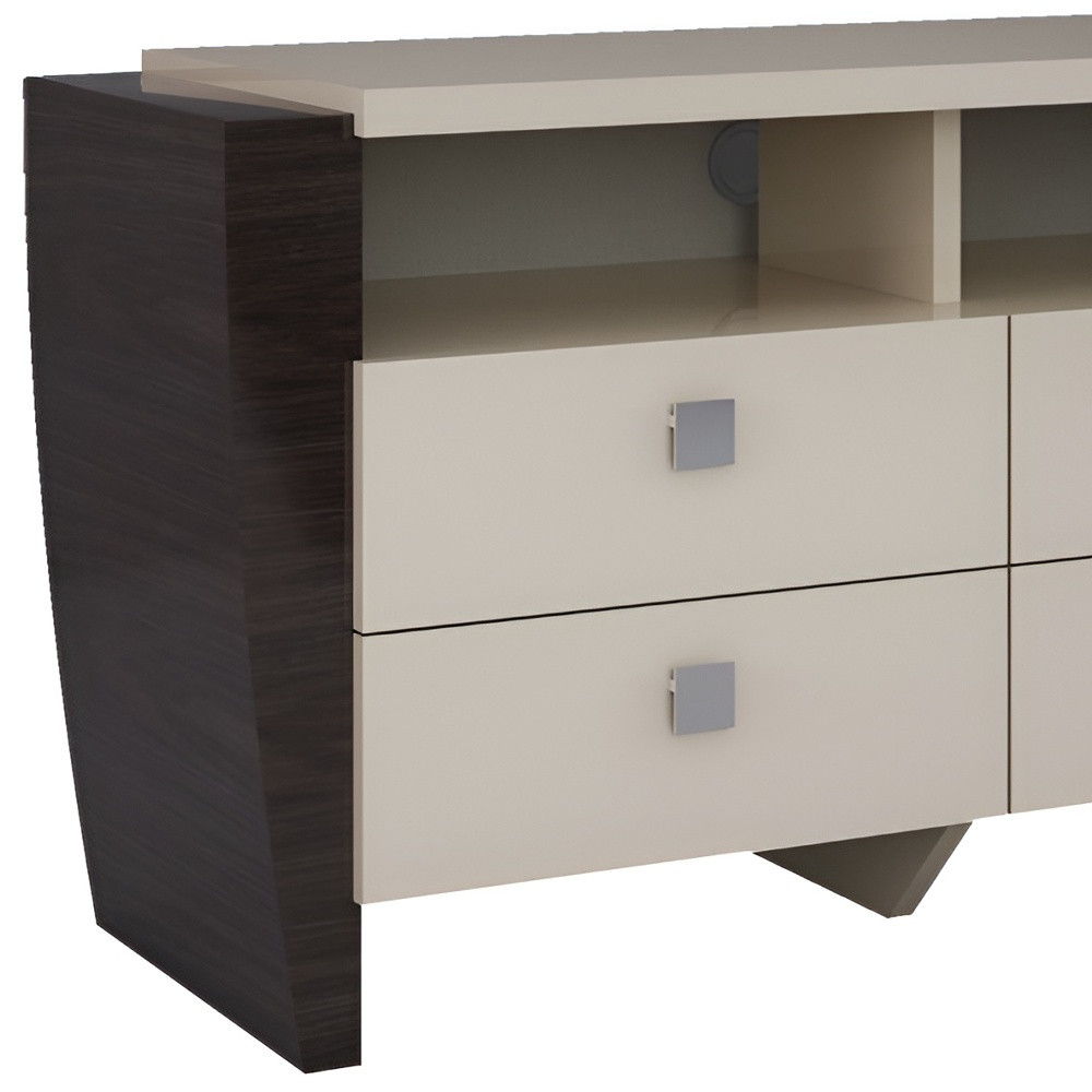 High Gloss TV Entertainment Unit - Refined Beige