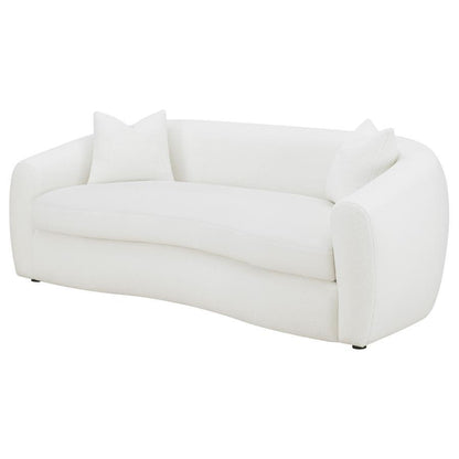 Isabella - Faux Sheepskin Upholstered Sofa Natural - Ivory