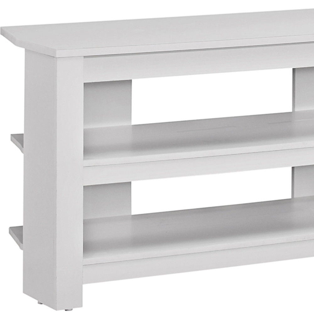 Particleboard Open Shelving TV Stand - White