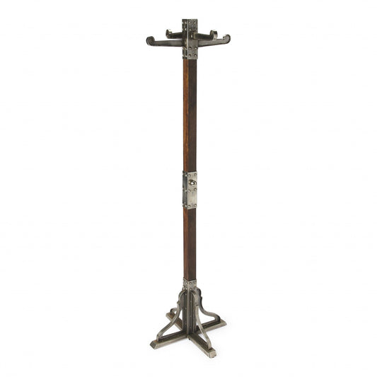 Industrial Chic Vintage Style Coat Rack - Brown