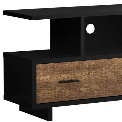 Cabinet Enclosed Storage, TV Stand - Brown / Black