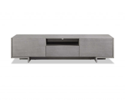 Wood Cabinet Enclosed Storage TV Stand - Gray