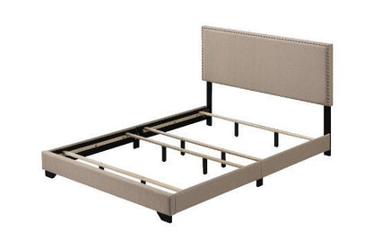 ACME Leandros Queen Bed• Beige Fabric 27420Q