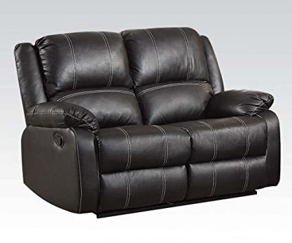 ACME Zuriel Loveseat (Motion) in Black PU 52286