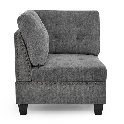 Corner Sofa for Modular Sectional，Grey Chenille （31.5“x31.5”x36.5“）