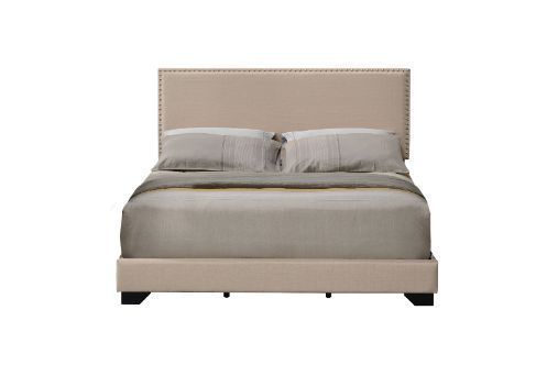 ACME Leandros Queen Bed• Beige Fabric 27420Q