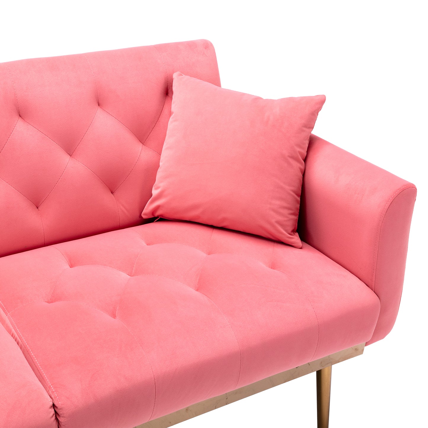 COOLMORE  Velvet  Sofa , Accent sofa .loveseat sofa with rose gold metal feet  and