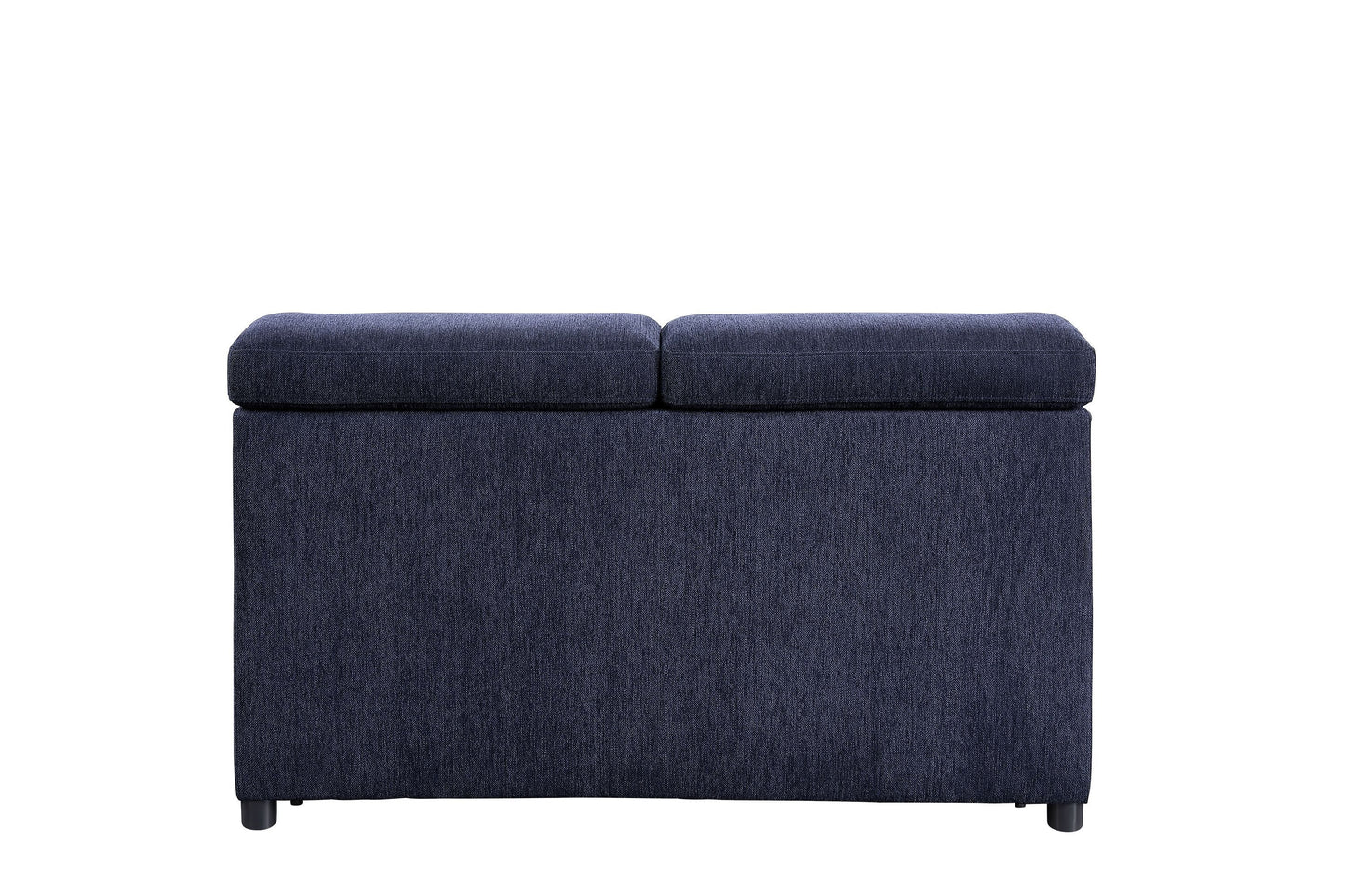 ACME Nekoda Storage Sleeper Sectional Sofa and Ottoman, Navy Blue Fabric 55520