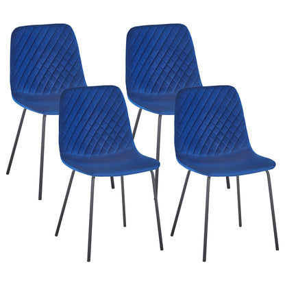 Dining Chair set of 4 PCS（BLUE），Modern style，New technology，Suitable for restaurants, cafes, taverns, offices, living rooms, reception rooms.Simple structure, easy installation.