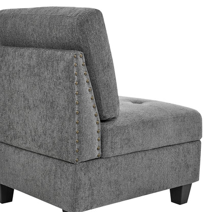 Corner Sofa for Modular Sectional，Grey Chenille （31.5“x31.5”x36.5“）