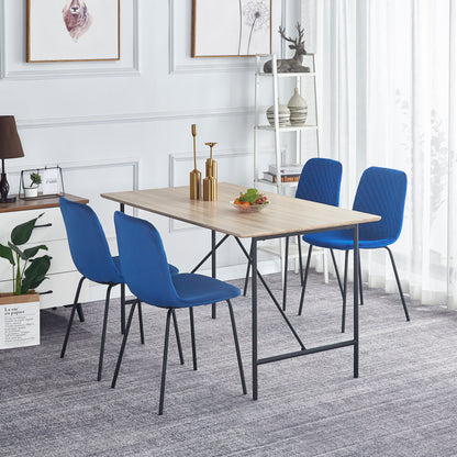 Dining Chair set of 4 PCS（BLUE），Modern style，New technology，Suitable for restaurants, cafes, taverns, offices, living rooms, reception rooms.Simple structure, easy installation.