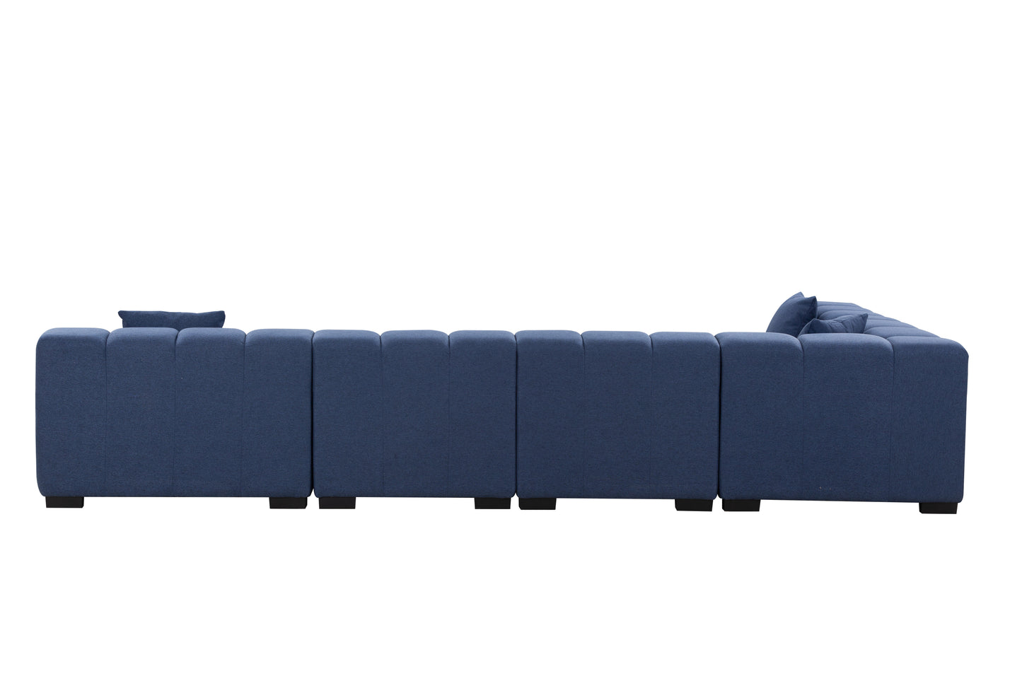 Modular Seating Sofa Couch L-Shaped Sectional sofa with Ottoman BLUE