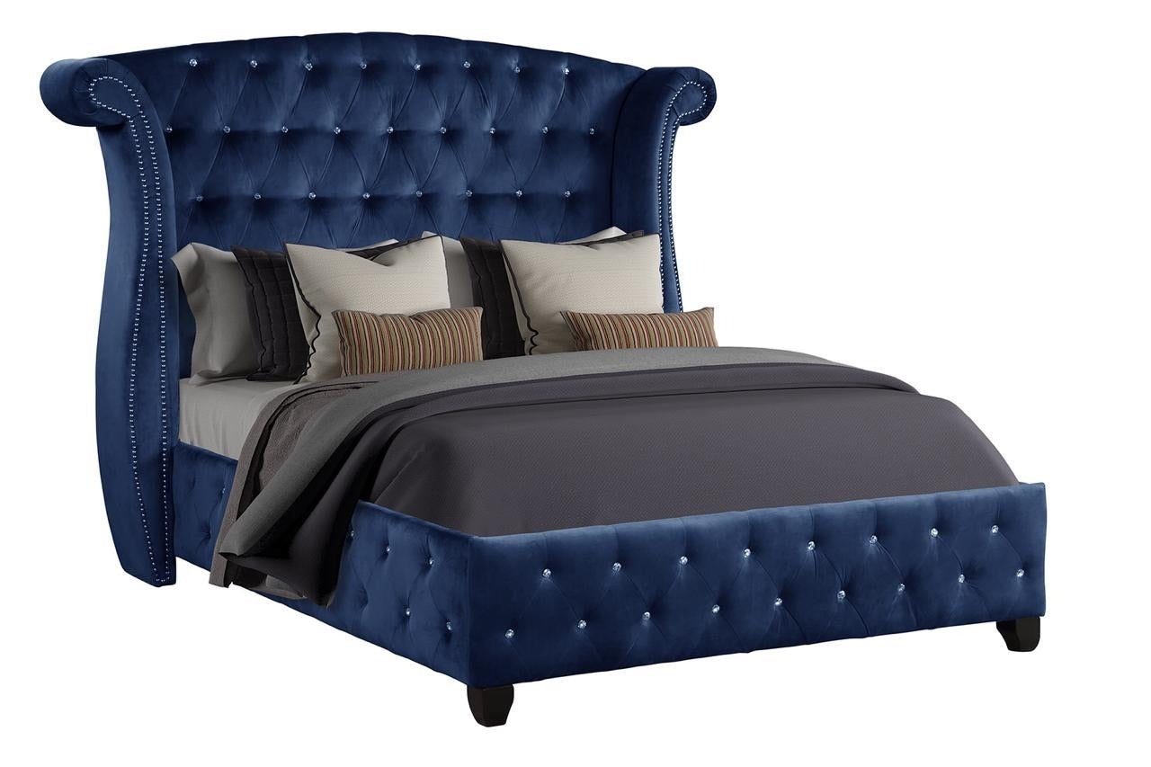 Sophia Queen bed Blue