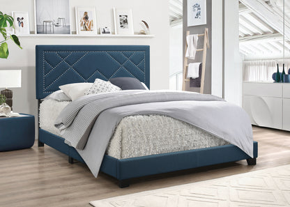 ACME Ishiko Eastern King Bed in Dark Teal Fabric 20857EK