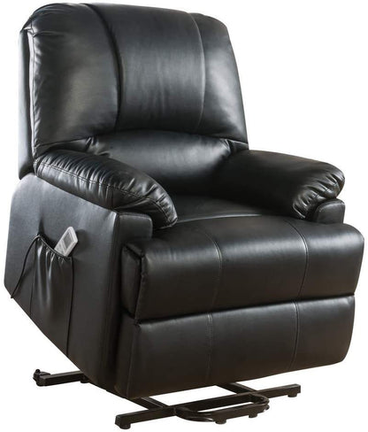 ACME Ixora Recliner w/Power Lift & Massage in Black PU 59285