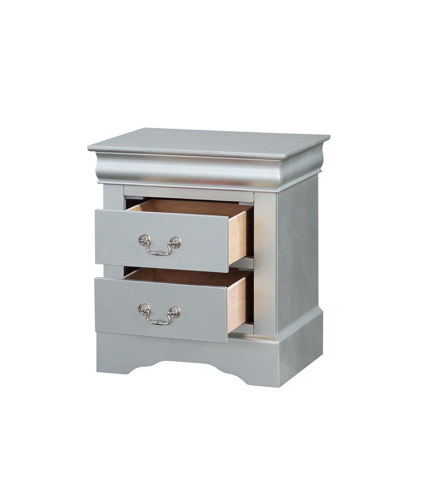 ACME Louis Philippe III Nightstand in Platinum 26703