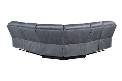 ACME Dollum Sectional Sofa  in Two Tone Gray Velvet LV00398