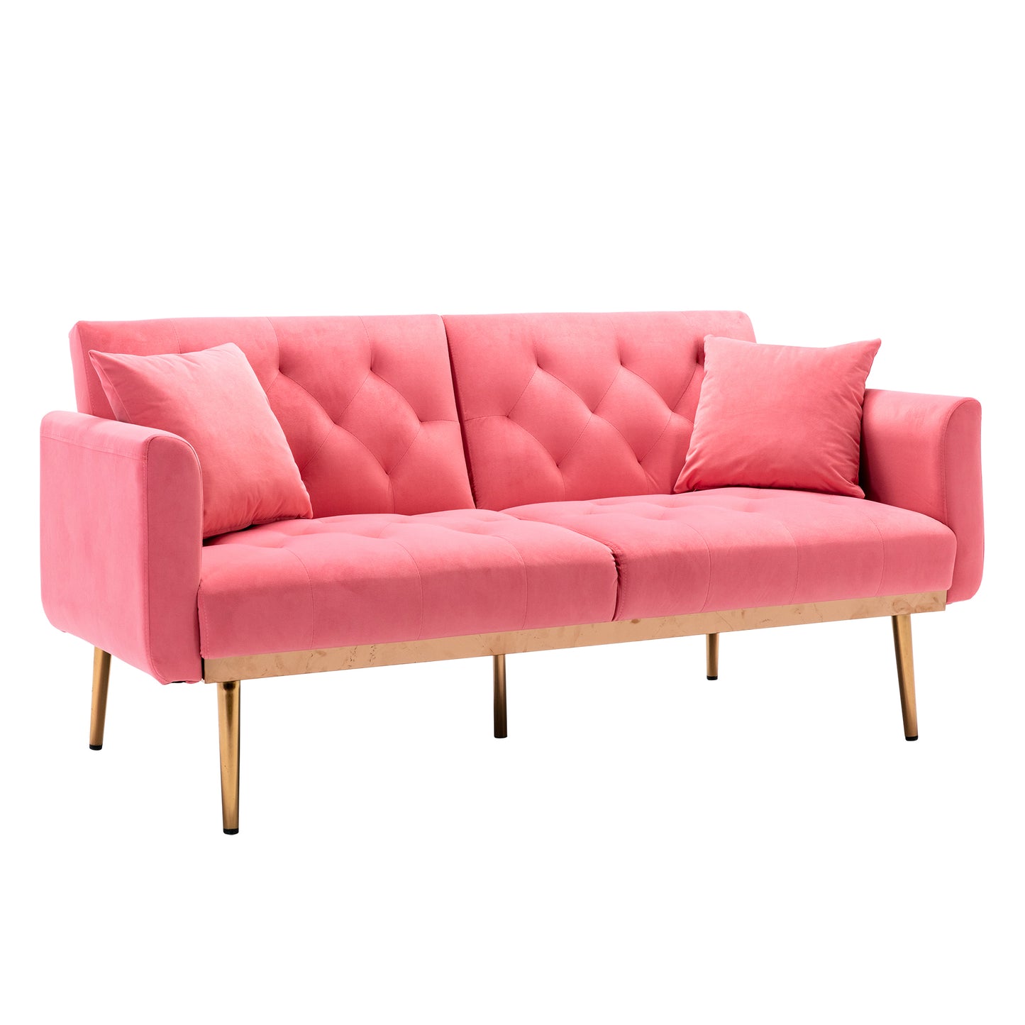 COOLMORE  Velvet  Sofa , Accent sofa .loveseat sofa with rose gold metal feet  and