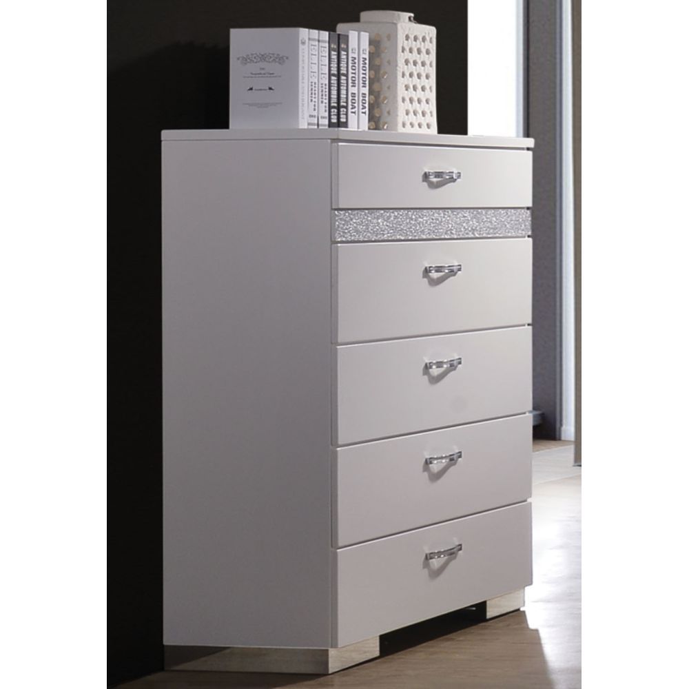 ACME Naima II Chest in White High Gloss 26776