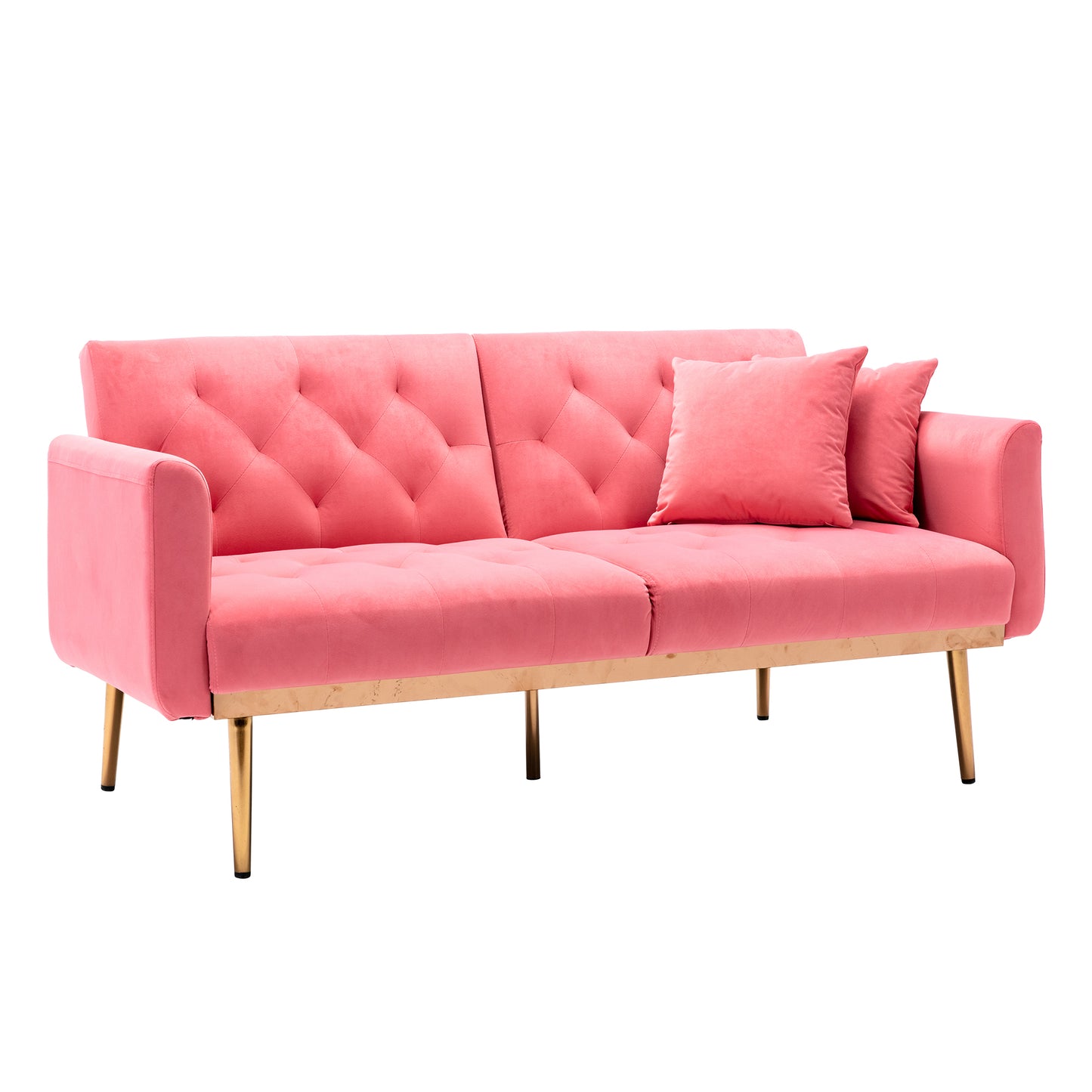 COOLMORE  Velvet  Sofa , Accent sofa .loveseat sofa with rose gold metal feet  and