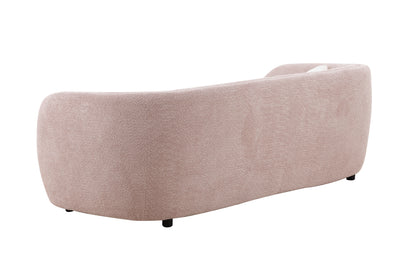 90.6'' Mid Century Modern Curved Sofa Counch Living Room Sofa, PINK