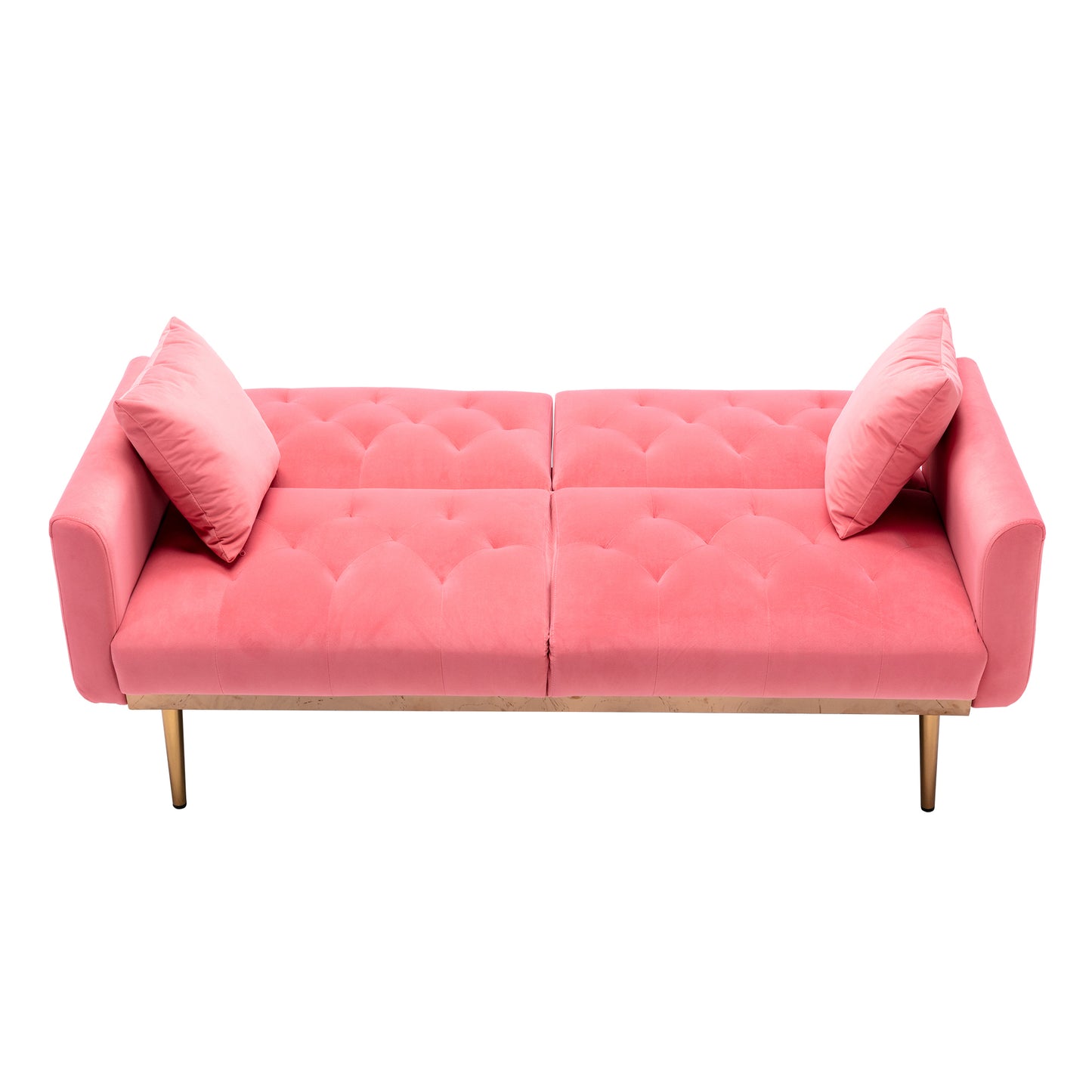 COOLMORE  Velvet  Sofa , Accent sofa .loveseat sofa with rose gold metal feet  and