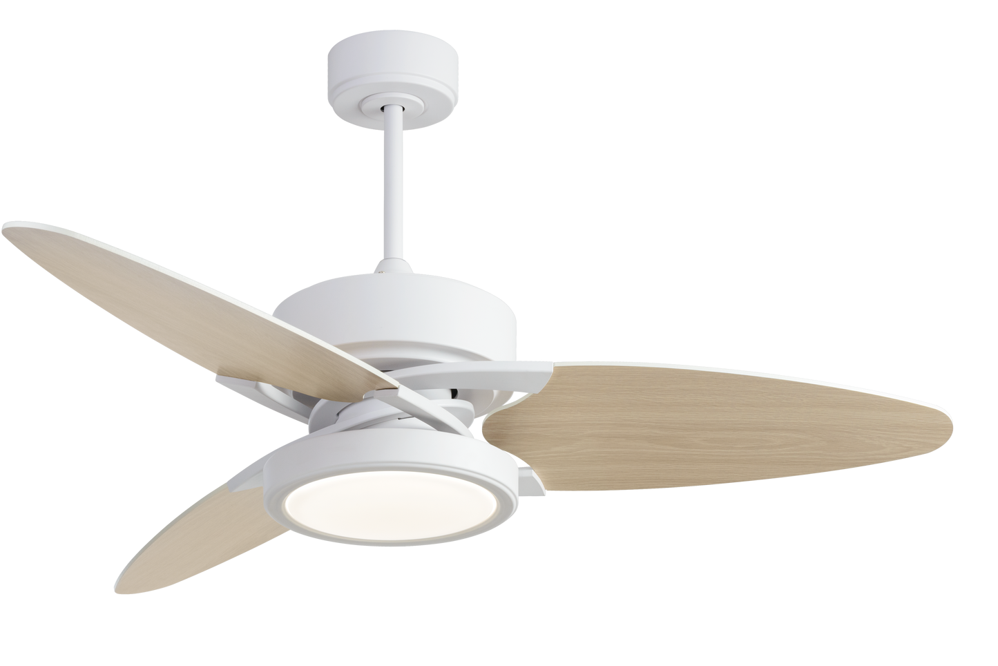 52 In Light wood Ceiling Fan Lighting with Remote Control