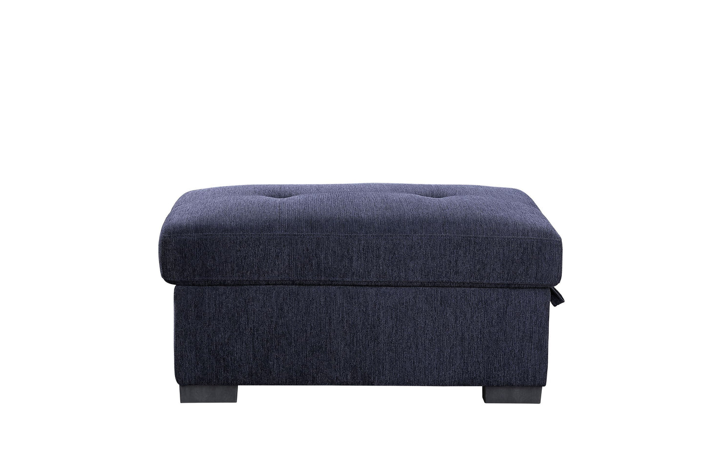 ACME Nekoda Storage Sleeper Sectional Sofa and Ottoman, Navy Blue Fabric 55520