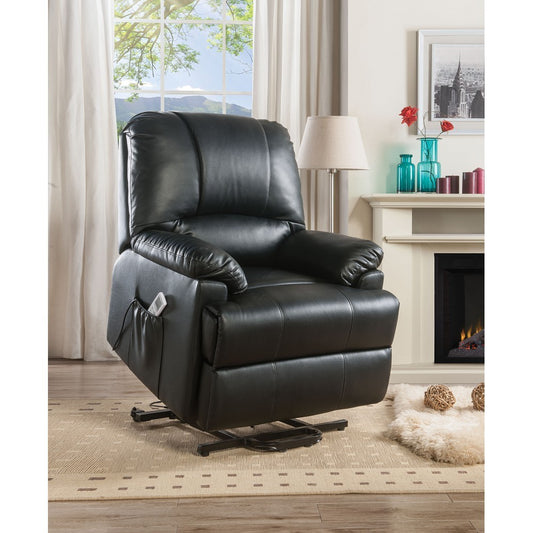 ACME Ixora Recliner w/Power Lift & Massage in Black PU 59285