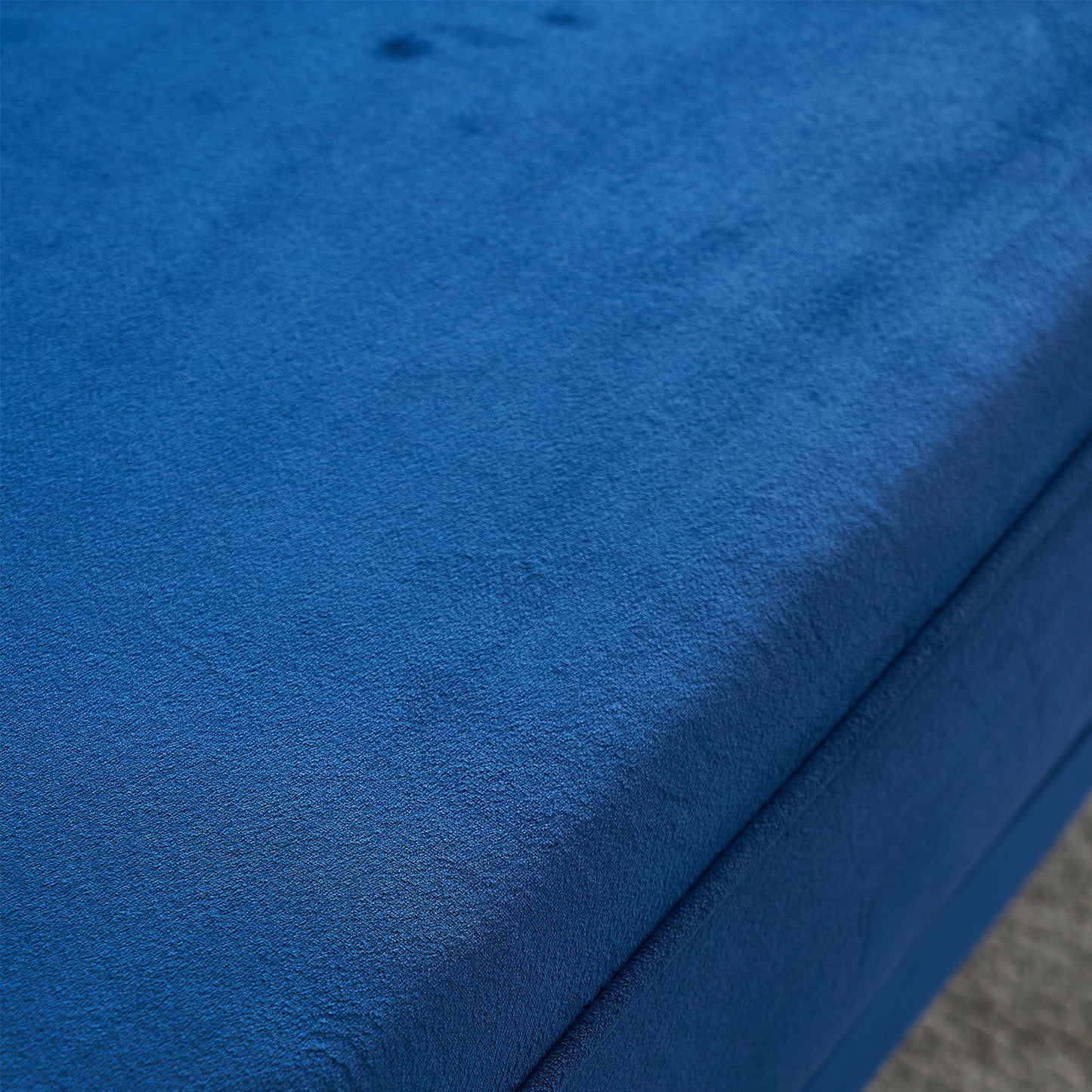 Modern Tufted Velvet Sofa 87.4 inch for Living Room Blue Color