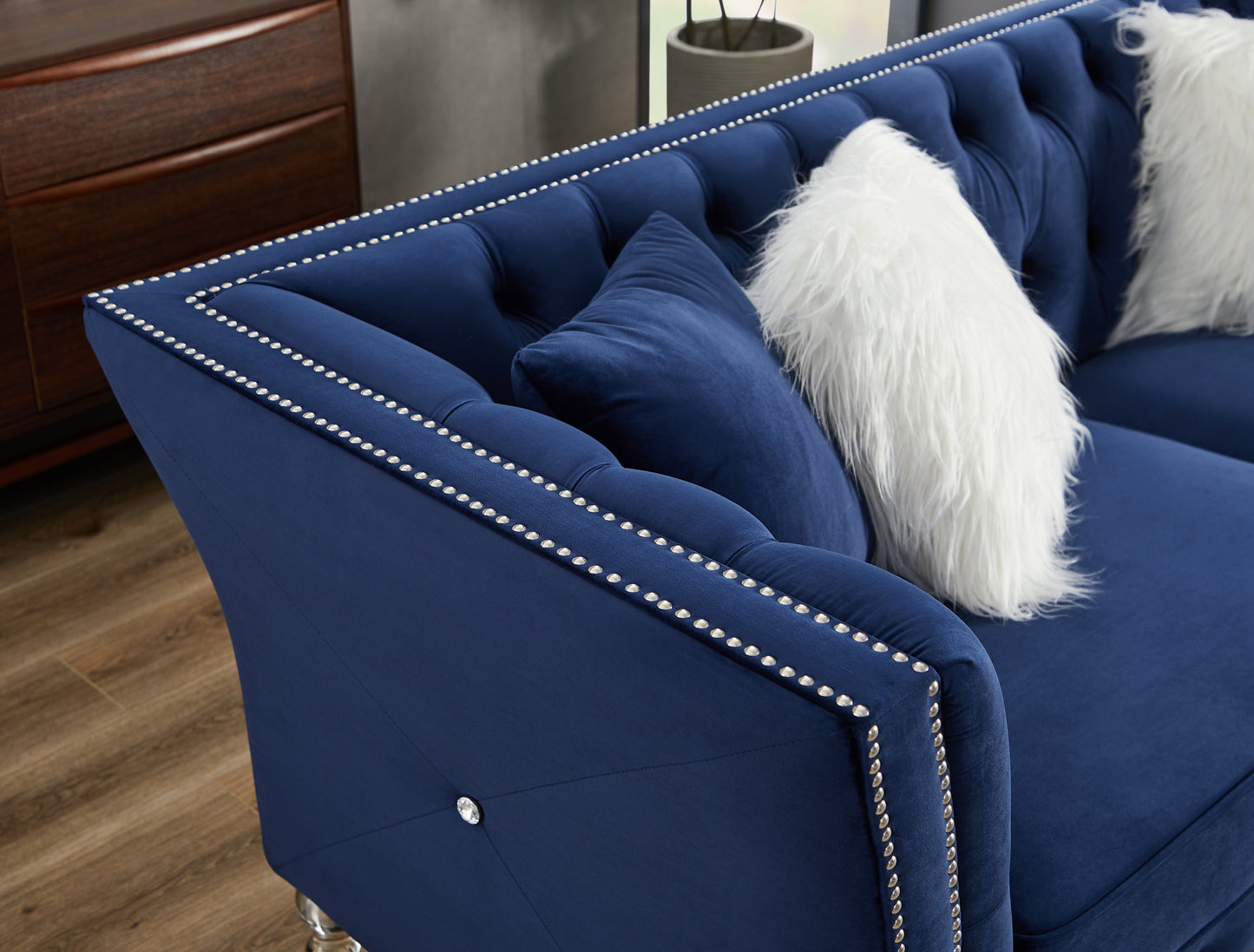 L8085 Two-seater sofa Navy Blue