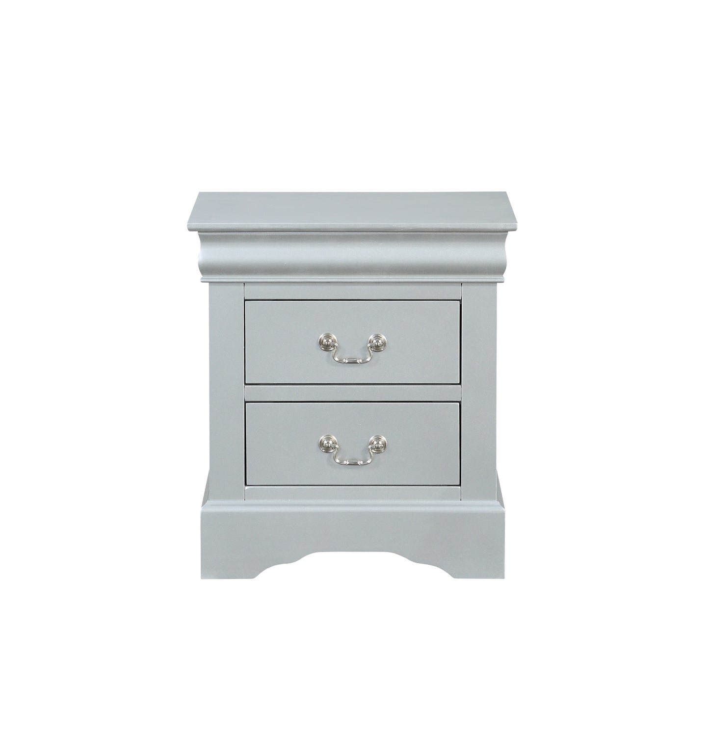 ACME Louis Philippe III Nightstand in Platinum 26703