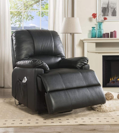 ACME Ixora Recliner w/Power Lift & Massage in Black PU 59285