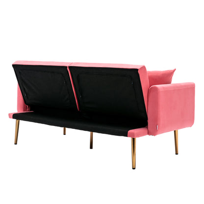 COOLMORE  Velvet  Sofa , Accent sofa .loveseat sofa with rose gold metal feet  and