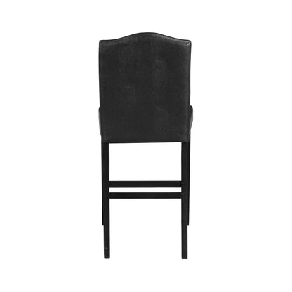 TOPMAX 5 Piece Dining Set with Matching Chairs and Bottom Shelf for Dining Room, Black Chair+Black Table