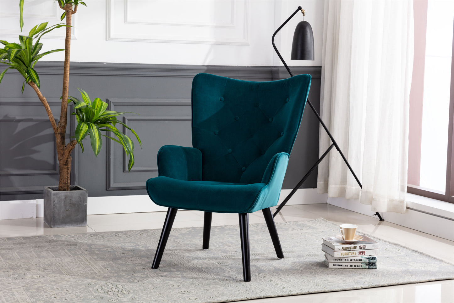 COOLMORE  Accent chair  Living Room/Bed Room, Modern Leisure  Chair  Teal
