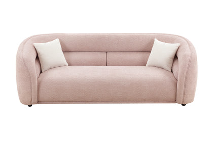 90.6'' Mid Century Modern Curved Sofa Counch Living Room Sofa, PINK