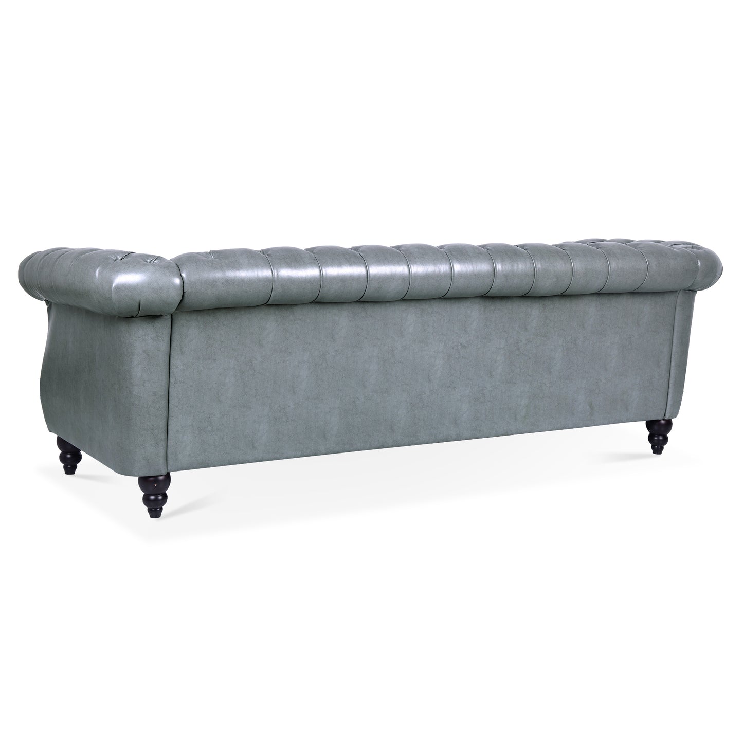 84" Rolled Arm Chesterfield 3 Seater Sofa.