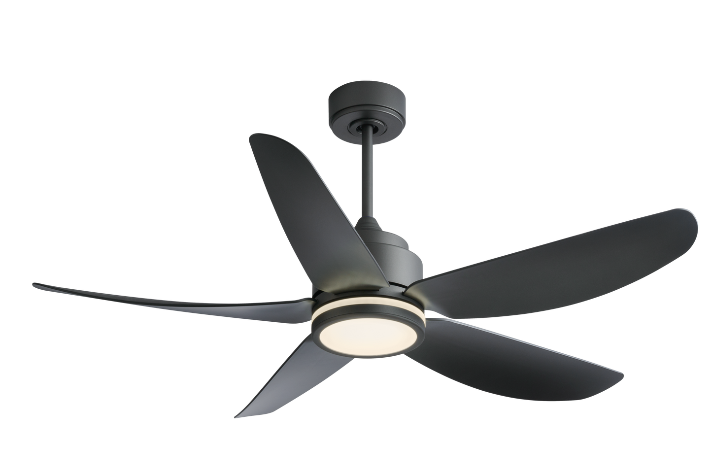 52 In Ceiling Fan Lighting with Coffee Silver ABS Blade, Remote Control