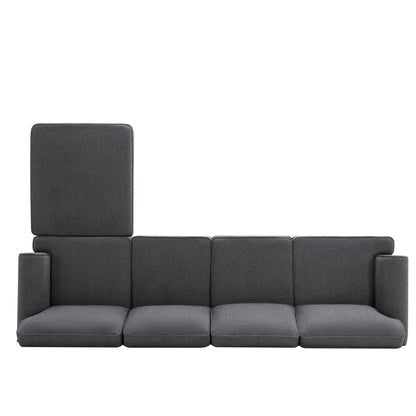 109.4" Fabric Upholstered Modular Sofa Collection, Modular Customizable ,Sectional Couch with removable Ottoman for Living Room