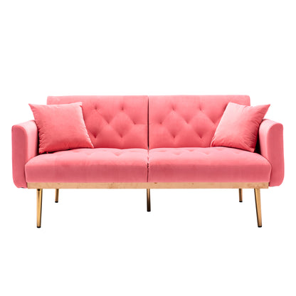 COOLMORE  Velvet  Sofa , Accent sofa .loveseat sofa with rose gold metal feet  and